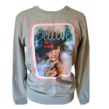 Load image into Gallery viewer, Believe.grey.sweater
